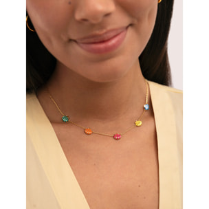 Collar Conchas Enamel Baño Oro