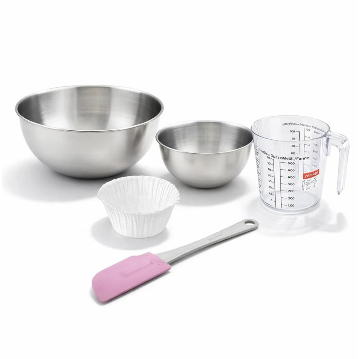 Set de 34 ustensiles de pâtisserie 30 moules à gâteaux 2 bols spatule et verre doseur Zenker Smart Pastry