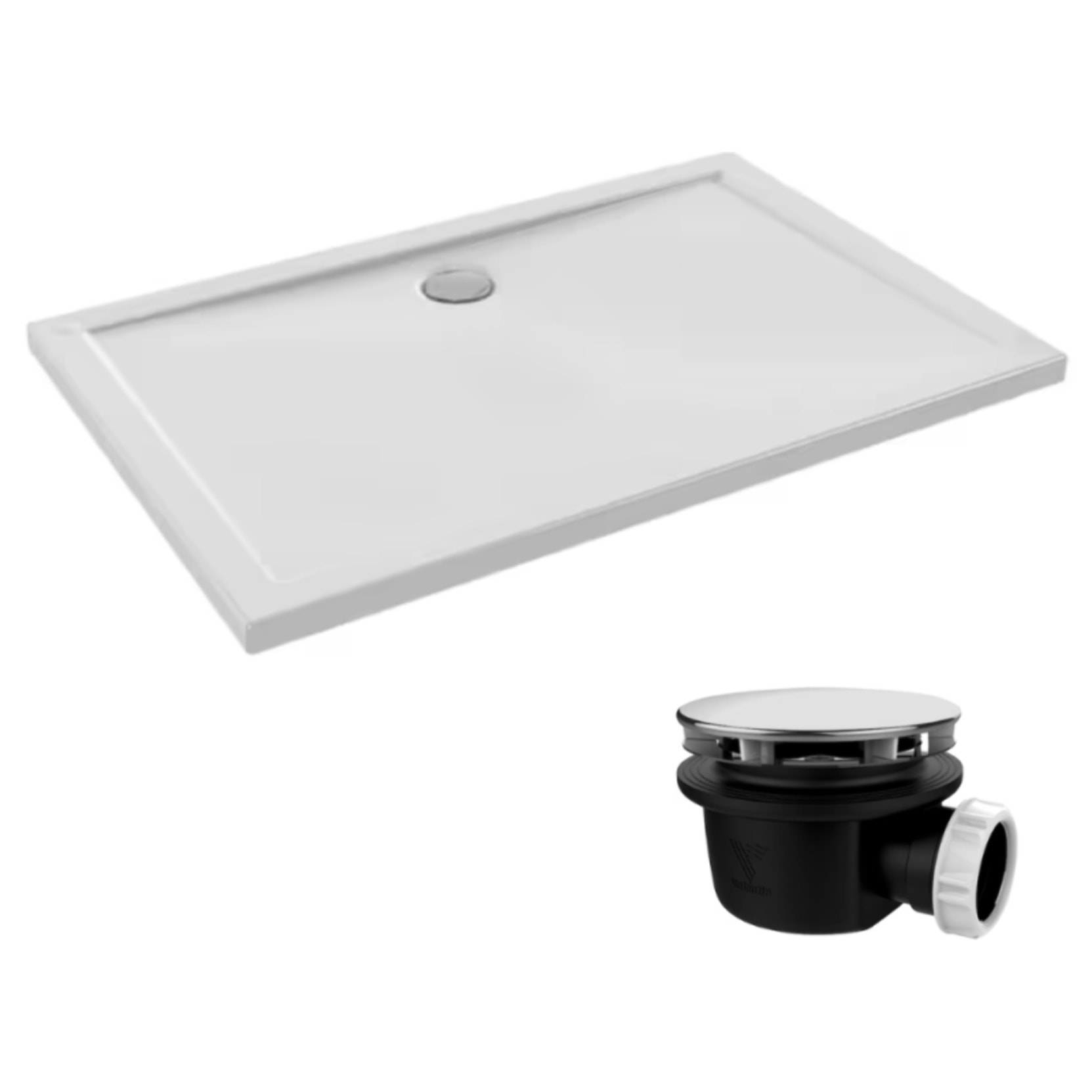 Receveur de douche 120 x 80 Gaspard extra-plat céramique + Bonde
