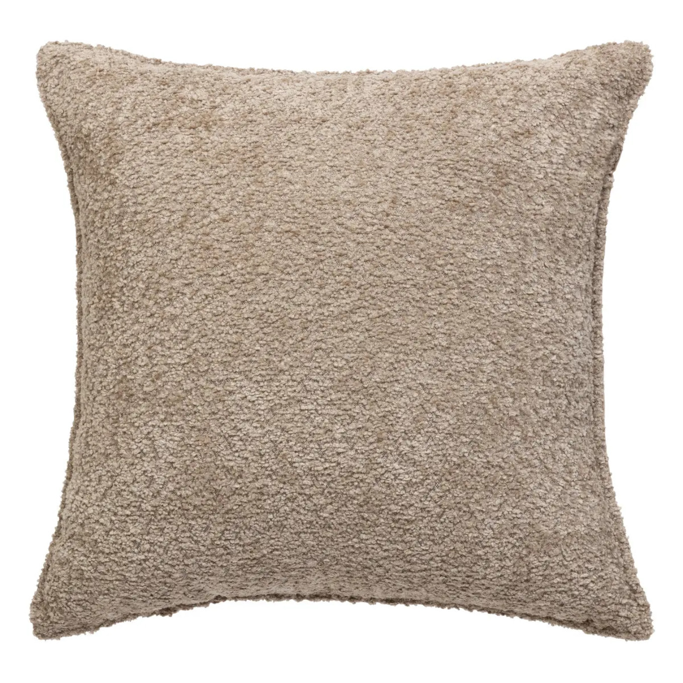 Coussin bouclette Saona beige lin 45x45cm