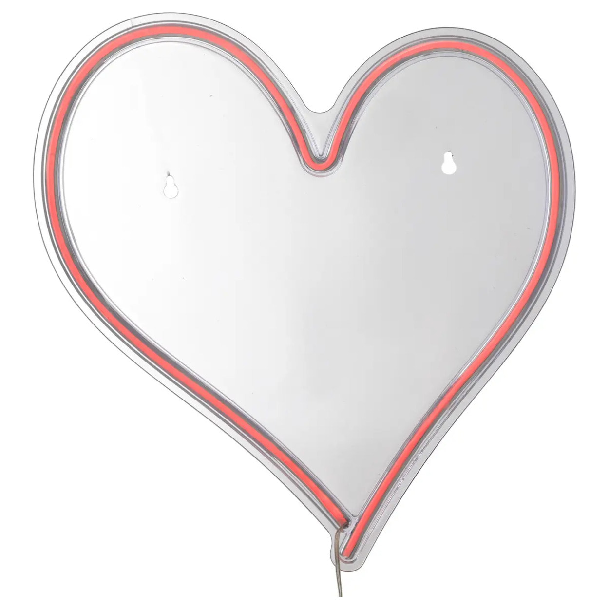 Tube néon mural led "Coeur" rouge L 32cm