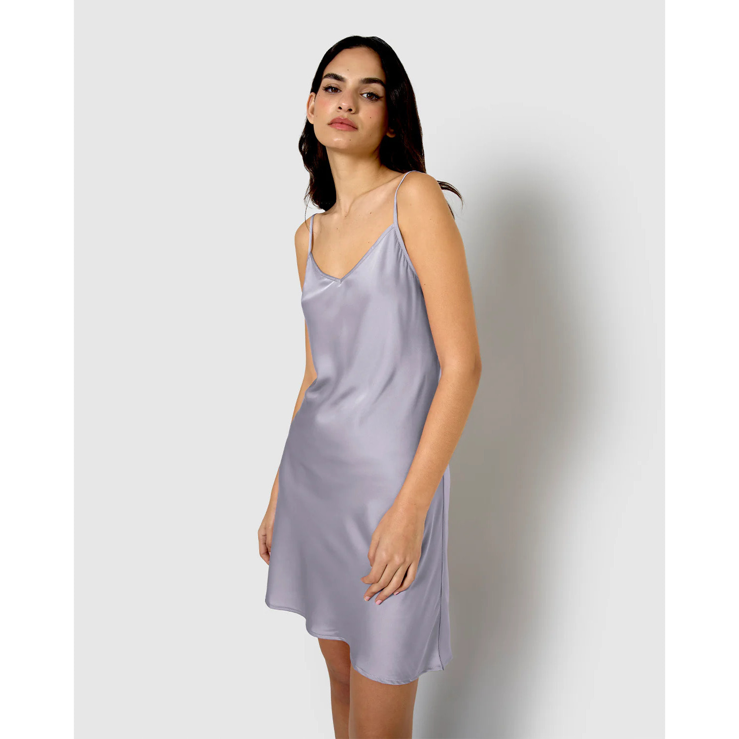 Camisón corto de satén new índigo