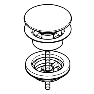 GROHE Bonde CLIC CLAC pour lavabo avec trop plein, chromé 65807000