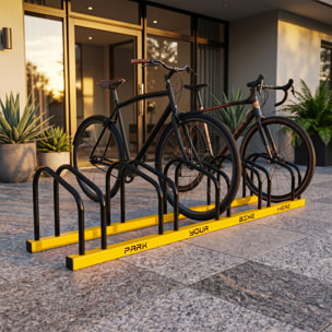 Rastrelliera Cavalletto Fermabici Modulare 5 in 1 in Acciaio Antiruggine