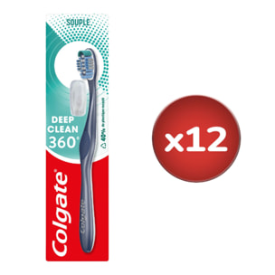 Pack de 12 - Brosse à dents Colgate Deep clean Souple