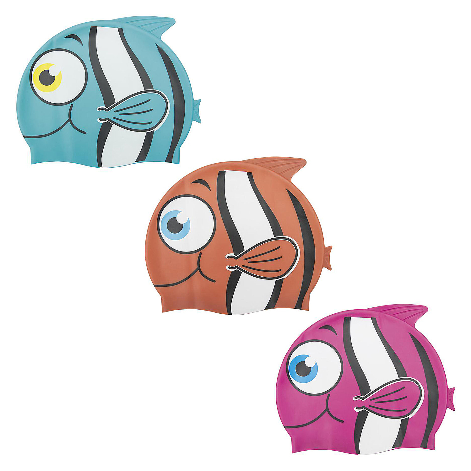 CAPPETTO DA NUOTO IN SILICONE +3 ANNI. Colore casuale.