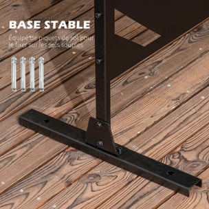 Panneau décoratif extérieur métal - brise vue motif feuilles - visserie incluse - dim. 122L x 45l x 198H cm - acier thermolaqué noir
