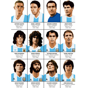 Affiche - Legends of Argentina Football team - Olivier Bourdereau