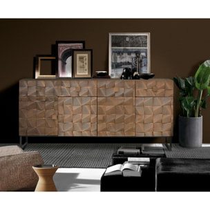 Aparador de Madera de Mango Estilo Rústico Moderno