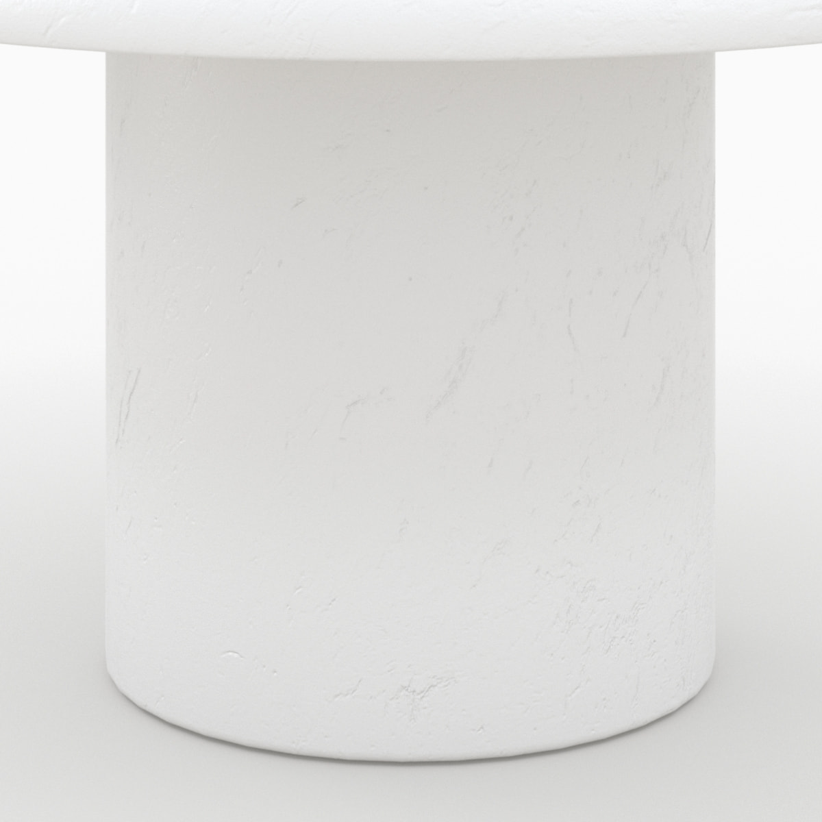 Table basse ronde en béton blanc cassé - Lulli