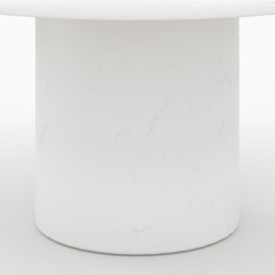 Table basse ronde en béton blanc cassé - Lulli