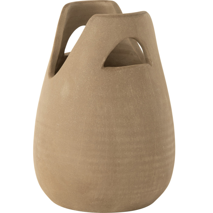 J-Line vase Anse - céramique - beige - small - 30 cm de hauteur