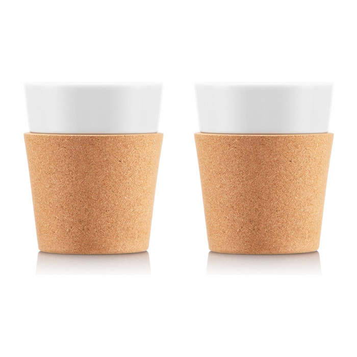 BISTRO: Set 2 mugs en porcelaine, 0.3 l, avec manchon 0.3 L