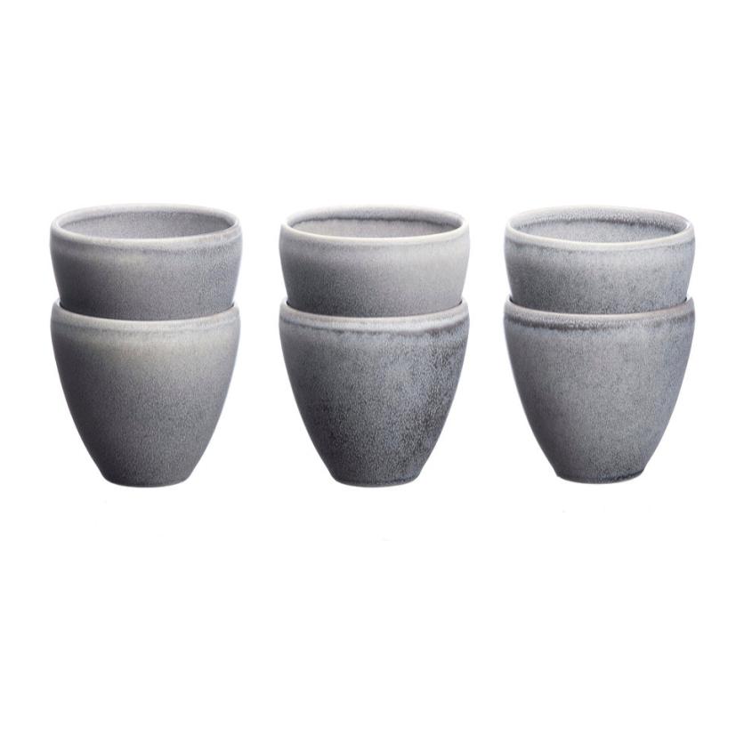 Tasse STONE 15cl - 6 pièces - Gris lune