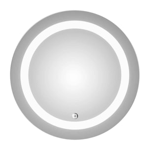 Miroir Led Light Circle - Gris clair