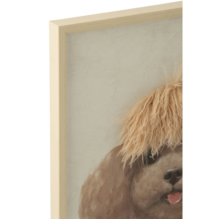 J-Line tableaux caniche - MDF - multicolore - assortiment de 3