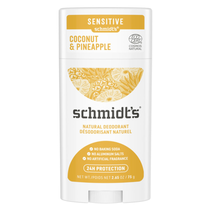 Pack de 3 - SCHMIDT'S DEO STICK 58ML COCONUT+PINAPPLE