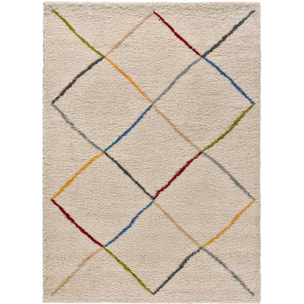 KASBAH Alfombra shaggy bereber en color blanco, varias medidas disponibles