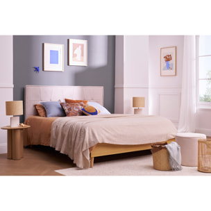 Tête de lit en tissu taupe L170 cm SUKA