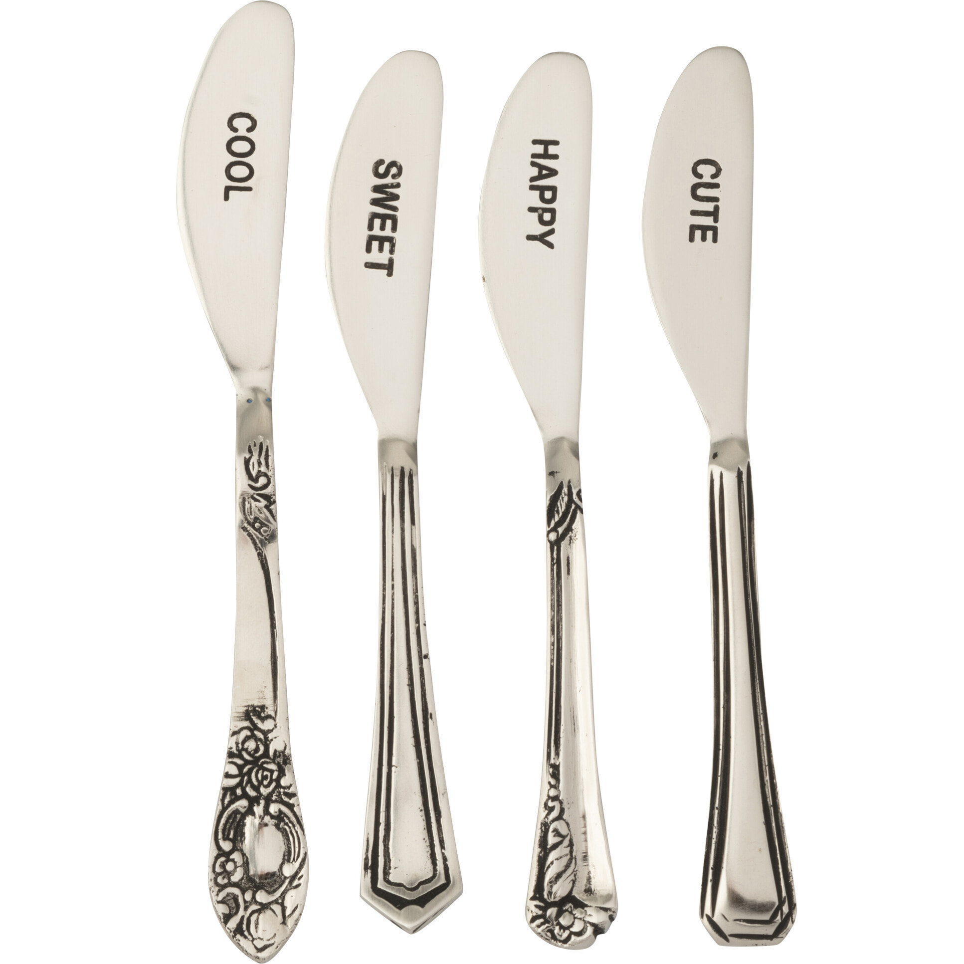 J-Line couvert - laiton - argent - boîte de 4