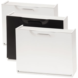 Pack de 3 zapateros color blanco y zapatero en color negro de polipropileno