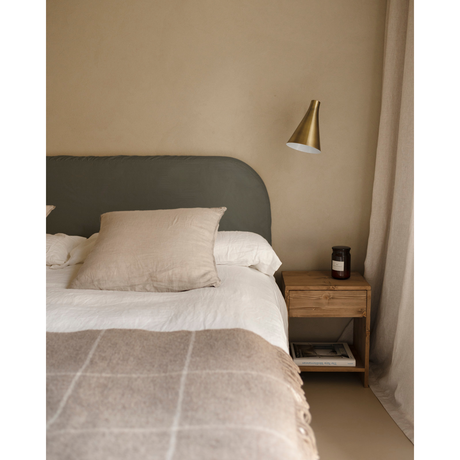 Tête de lit déhoussable en velours côtelé gris foncé en différentes tailles