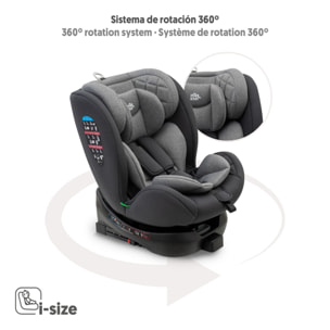 Silla de Auto Sella  Giratoria 360º Gris