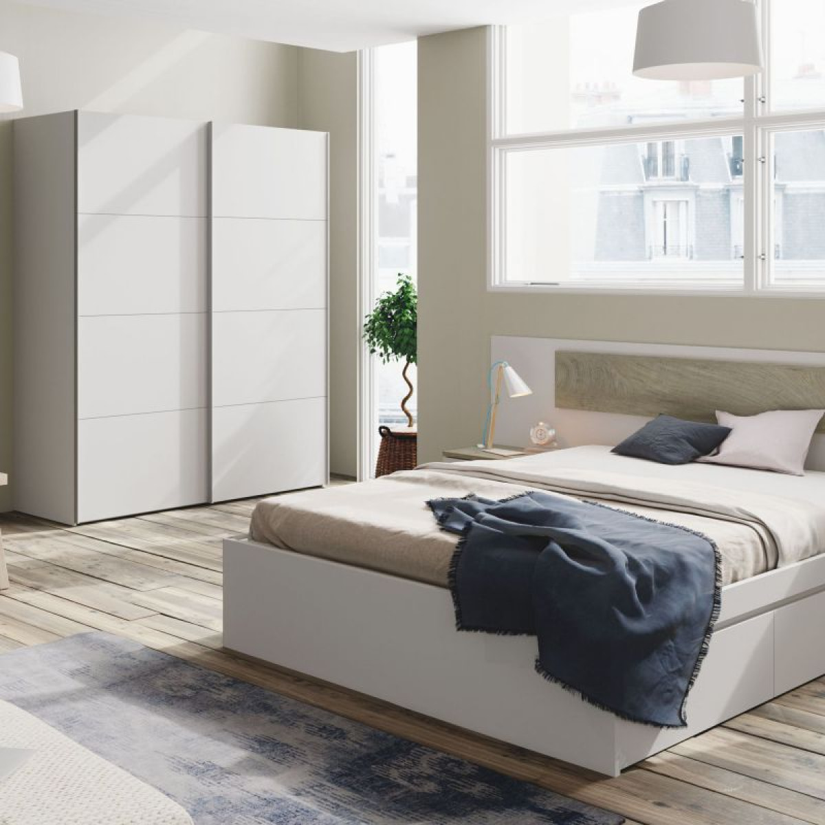 Cama Kendra Blanco Artik (Blanco Mate)