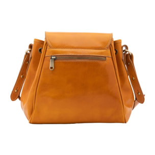 Borsa a secchiello da donna - Modello False - Vera pelle - 24.0 x 24.0 x 14.0 cm