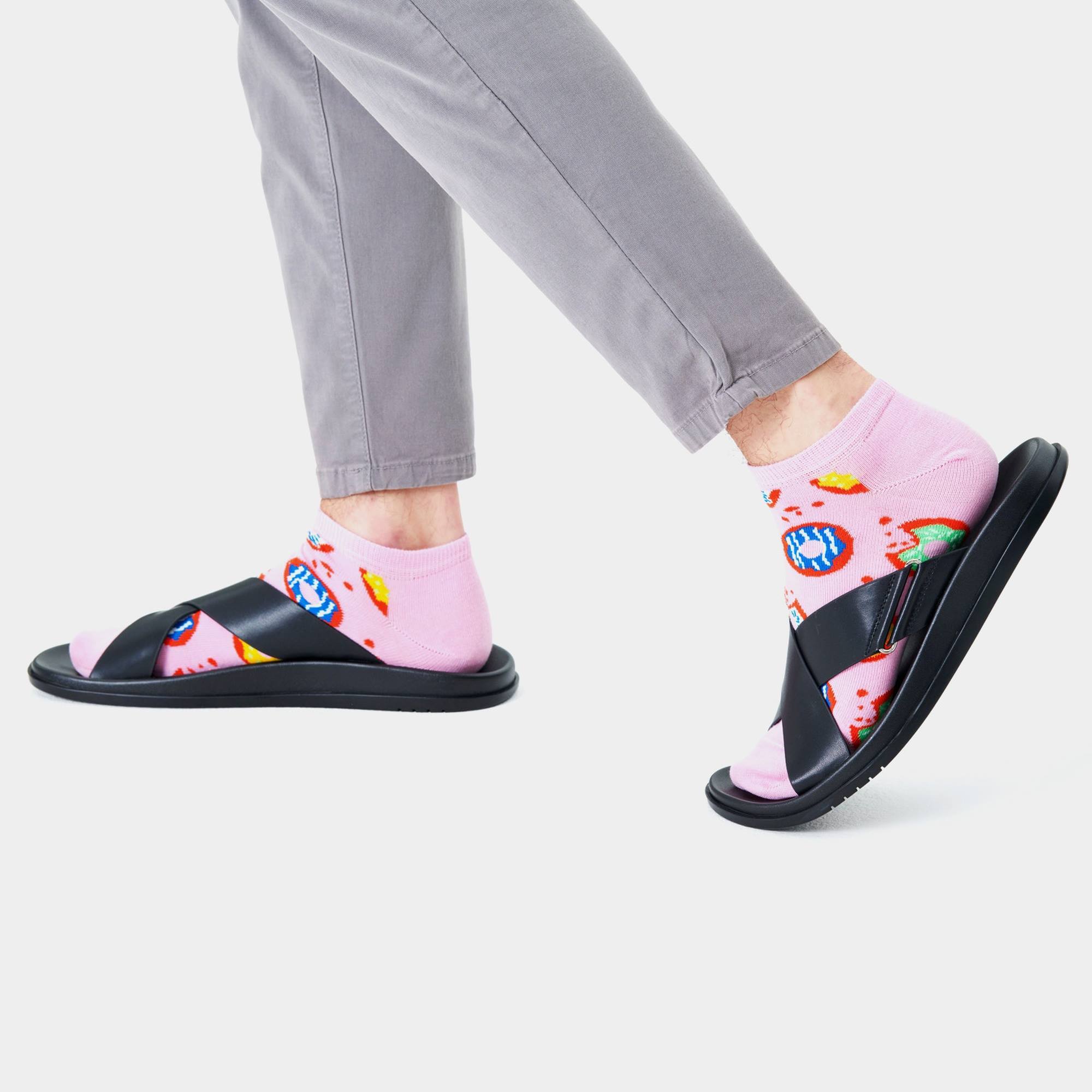 Calcetines Donut Low Rosas Talla 36-40