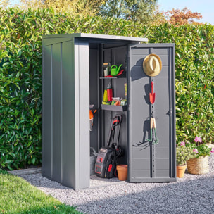 Armoire de jardin Forgia gris graphite en acier galvanisé 100x100x200 cm