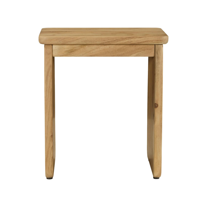 Table de chevet, table d'appoint exotique bois d'acacia (lot de 2) ASHA