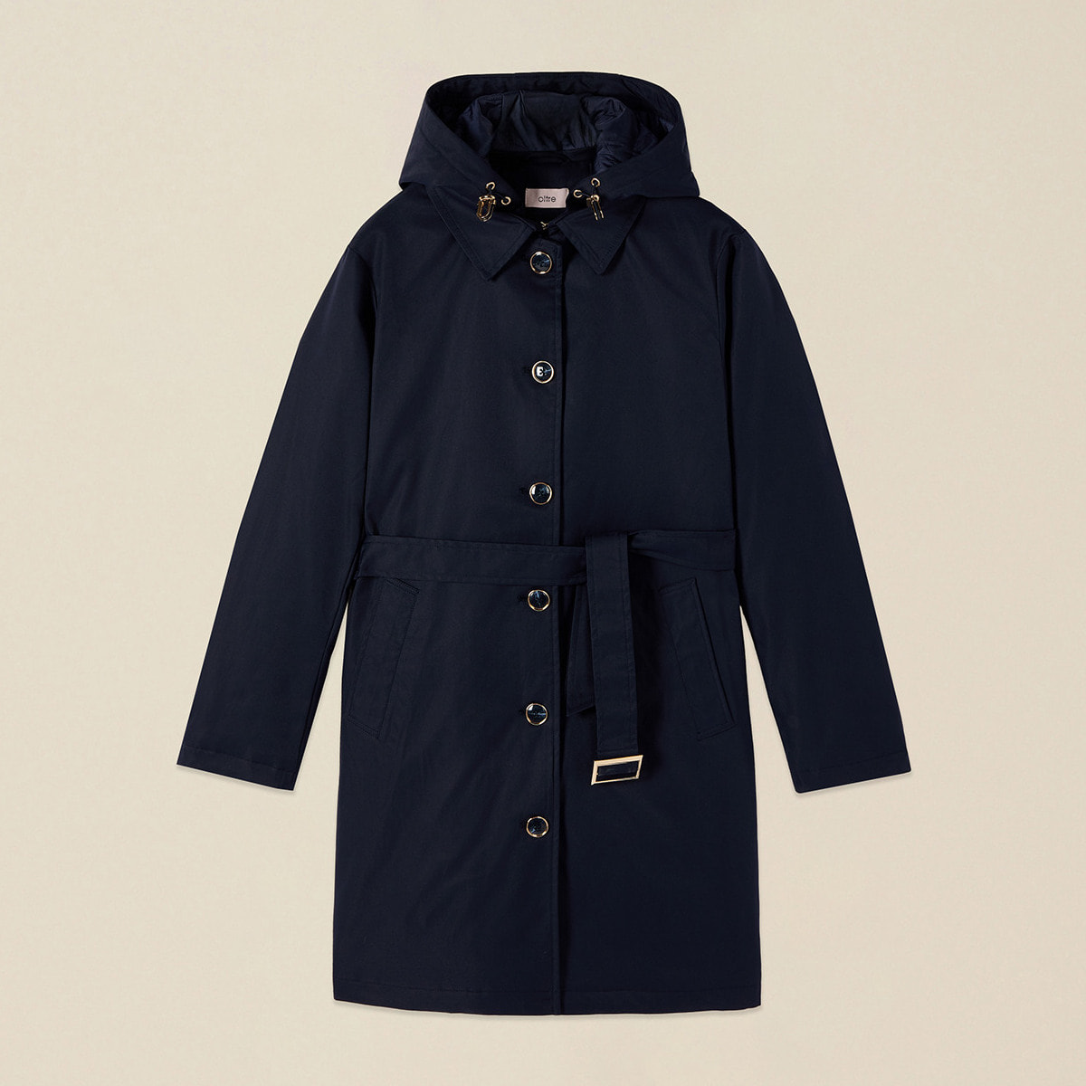 Oltre - Trench acolchado midi - Azul