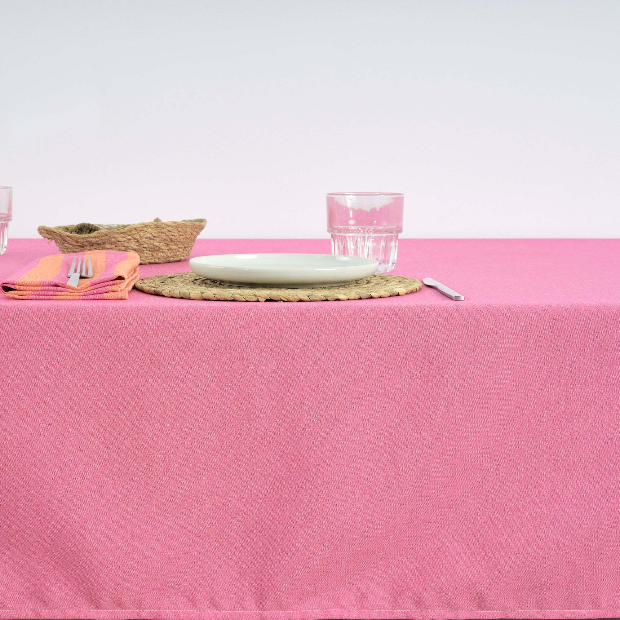 Nappe en tissu jacquard Maglia uni Fuchsia