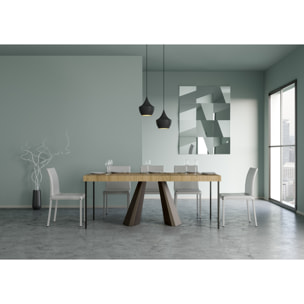 Console extensible 90x40/300 cm Diamante Premium Chêne Nature cadre Ours