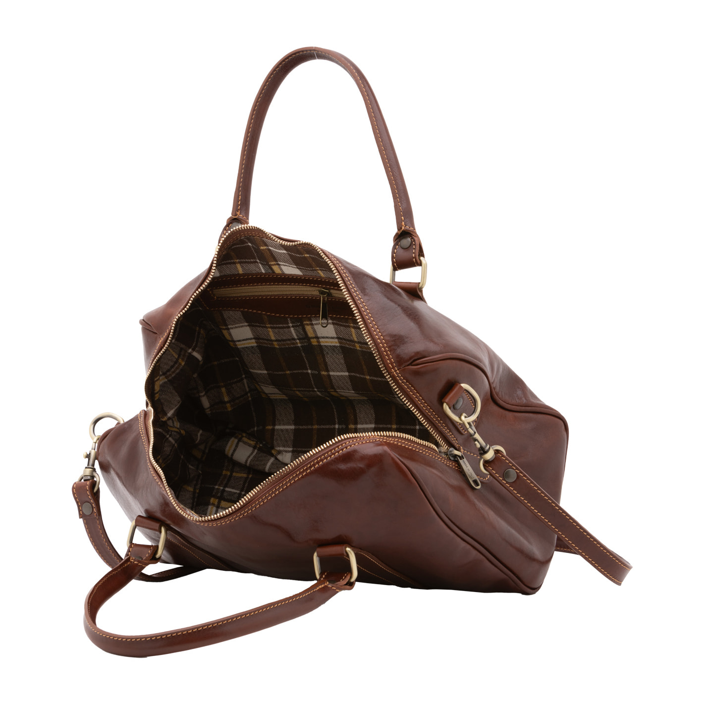 Borsa a bauletto  da donna In Vera pelle Made in Italy 37x22x16 cm