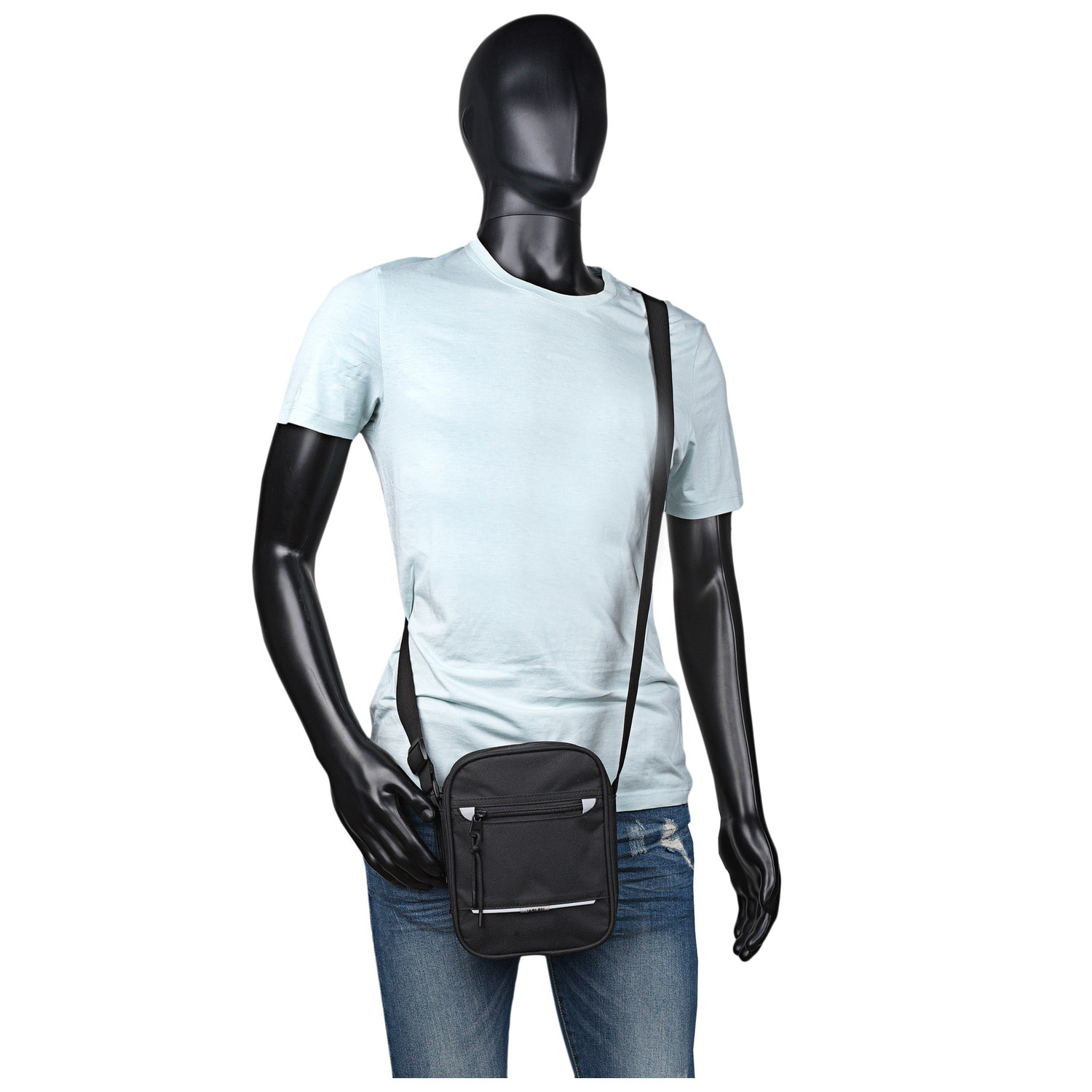 Bandolera Hombre Textil Jaslen Norwich Negro