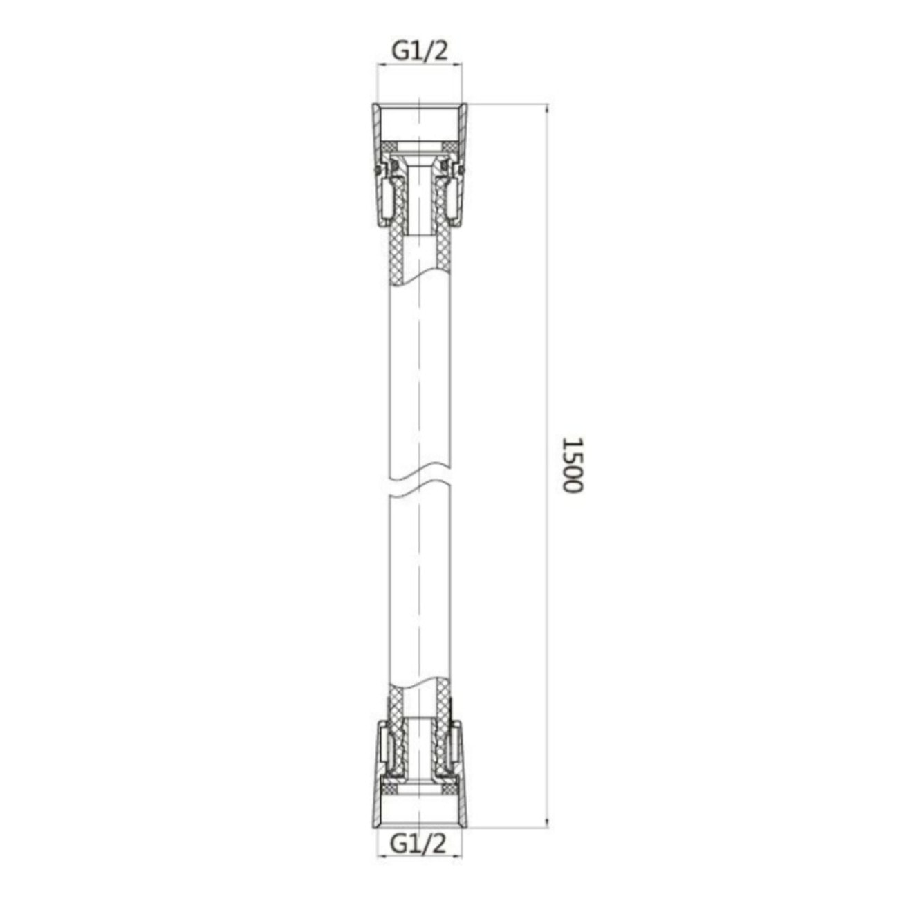 Aurum flexible de douche 150 cm avec écrou anti-torsion, or rose (SATBAURHPBRG)