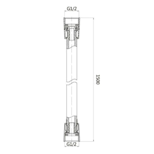Aurum flexible de douche 150 cm avec écrou anti-torsion, or rose (SATBAURHPBRG)