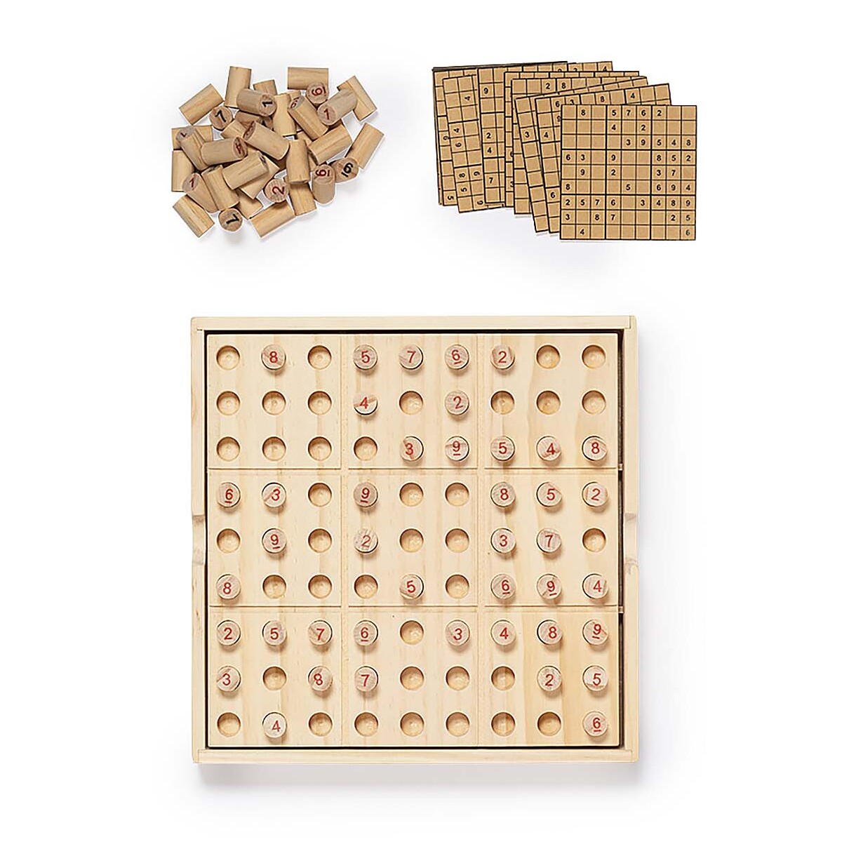 Gioco di abilità 81 pezzi in legno naturale