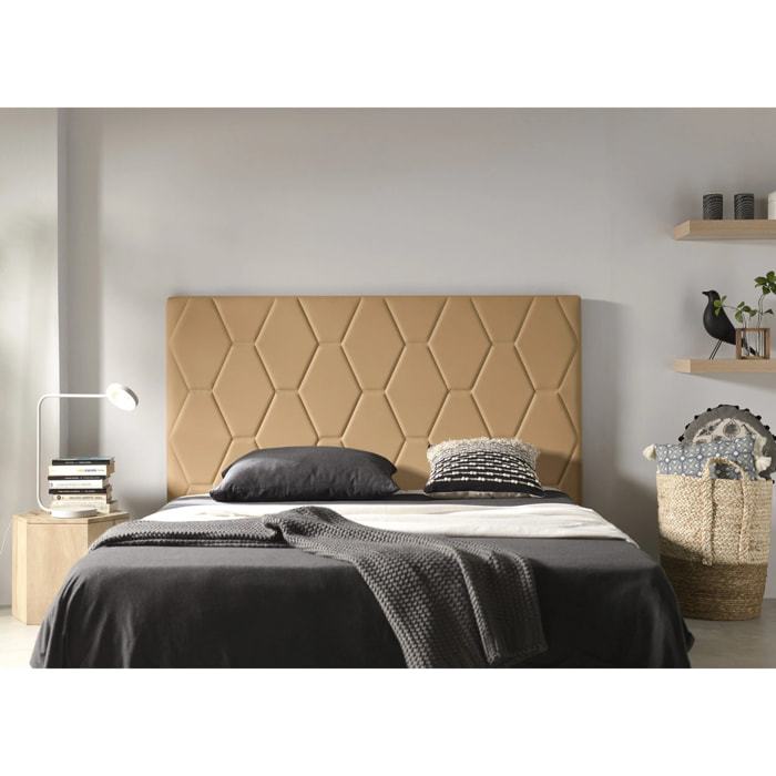 Cabecero Ágata para Cama de Polipiel Color Camel