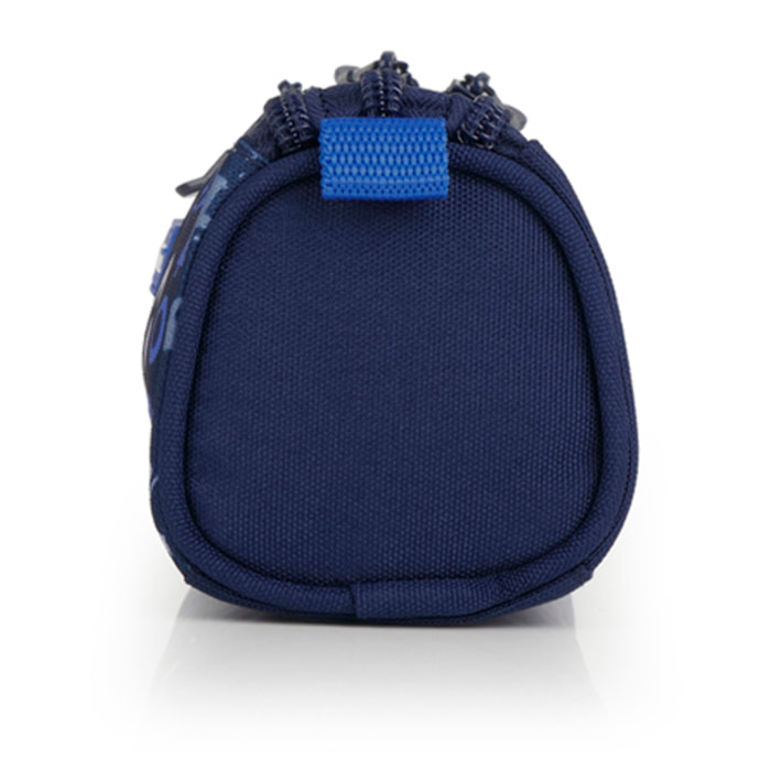 Estuche triple Gabol SKULL azul y resistente al agua