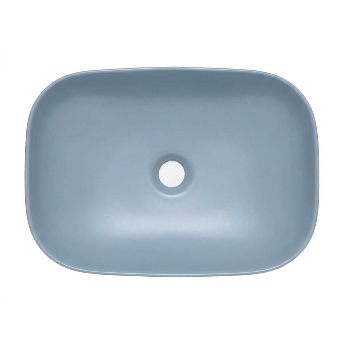 Vasque à poser 45,5 x 32,5 cm - bleu foncé mat - sans trop-plein - SAT Infinitio