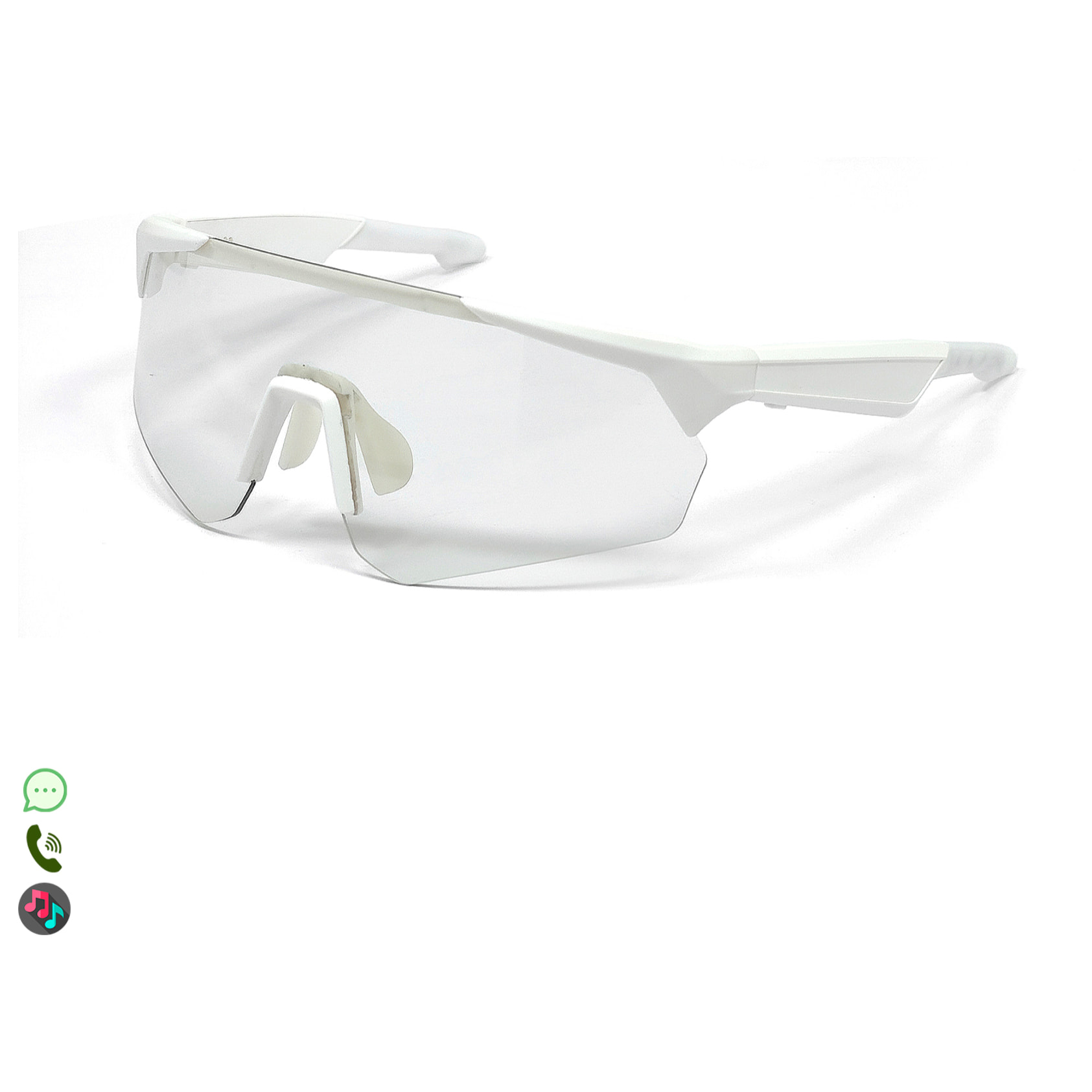 Occhiali sportivi intelligenti QY PRO 2. Assistente vocale intelligente, traduzione in tempo reale di oltre 100 lingue, controllo della musica/chiamate e lenti fotochromatiche UV400.