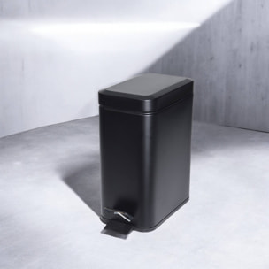 Well home cubo de basura con pedal de 5l en metal color negro