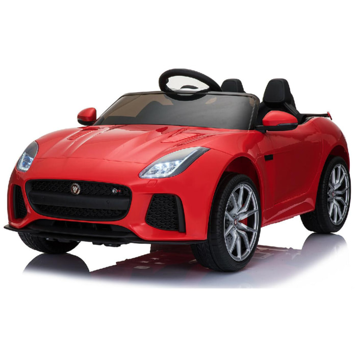 Voiture véhicule électrique enfants 12 V - V. max. 8 Km/h effets sonores + lumineux rouge Jaguar F-Type SVR coupé