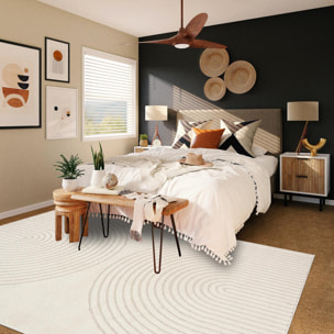 Tapis tendance ton sur ton aux motifs simples