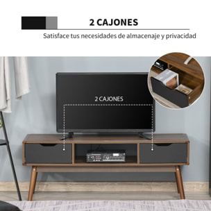 Mueble de TV Mesa de Salón Televisión de 50 Pulgadas con 2 Cajones 122x39x46 cm