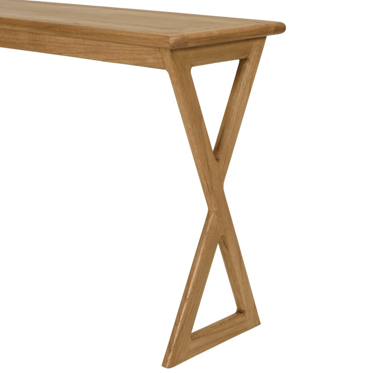 AMY - Console 110cm en bois de mindi pieds croisés