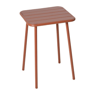 EVORA Table carrée 2 places 50x50cm terracotta